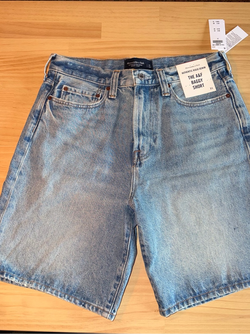 Abercrombie & Fitch Light Blue Baggy Denim Shorts
